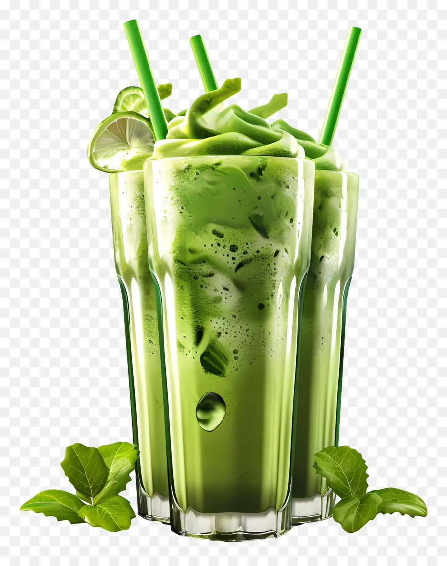 Smoothies Verts，Boisson Verte PNG