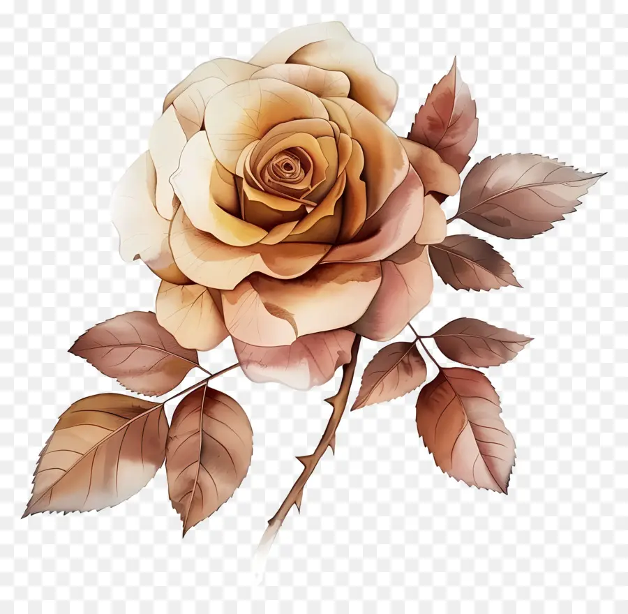 Fleur De Rose，Roses Oranges PNG