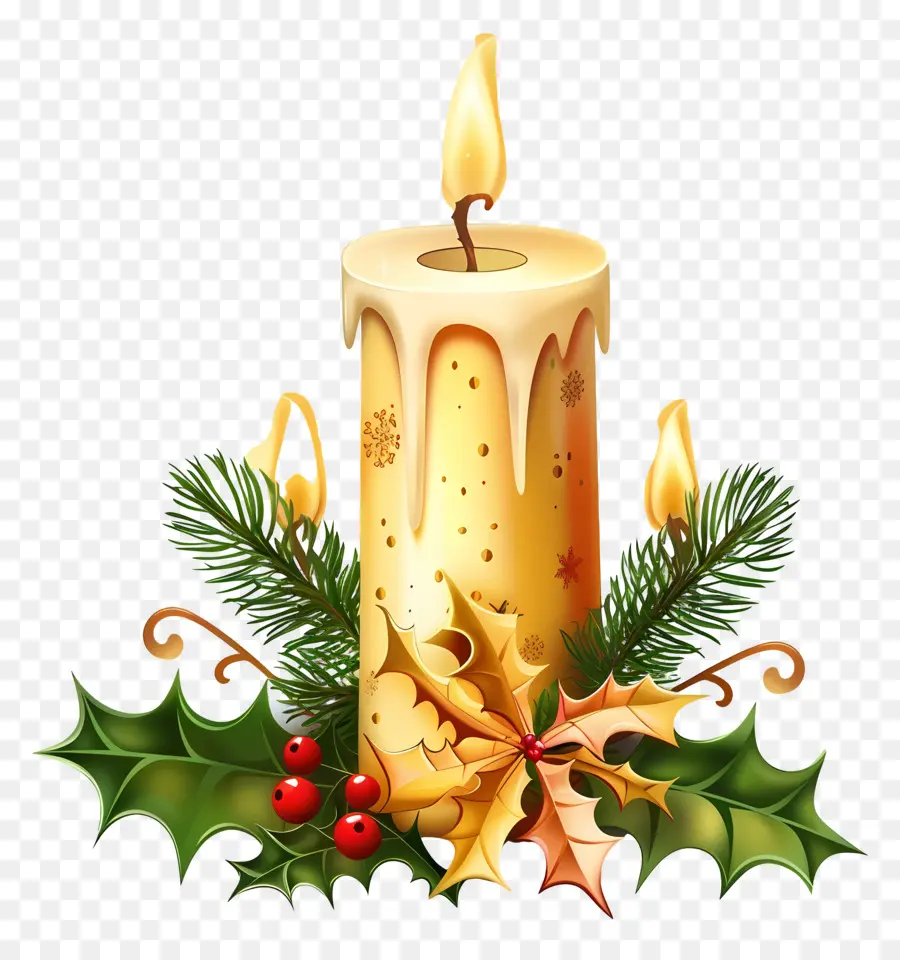 Bougie De Noël，Bougie PNG