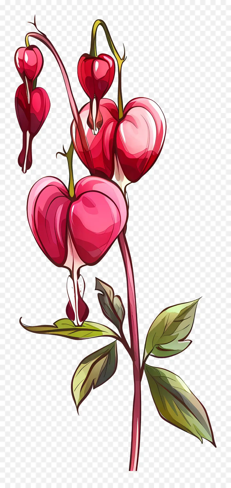 Fleurs De Coeur Saignant，Fleur De Coeur Saignant PNG