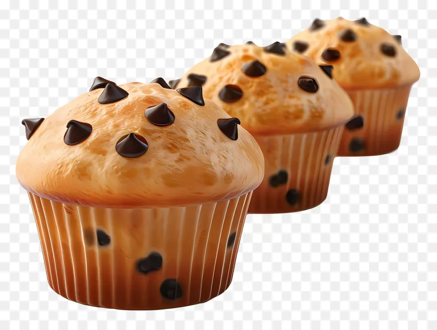 Muffins Aux Pépites De Chocolat，Muffins Aux Bleuets PNG