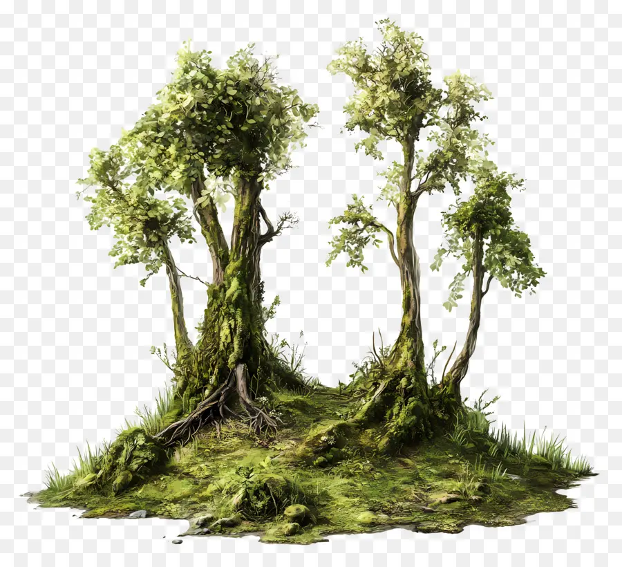 Bois Moussus，Arbres PNG