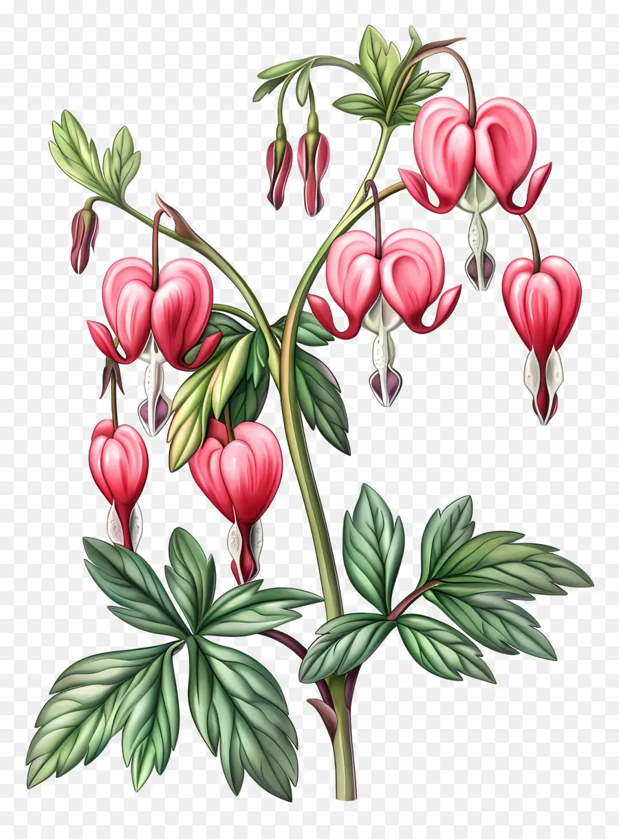 Fleurs De Coeur Saignant，Fleurs PNG