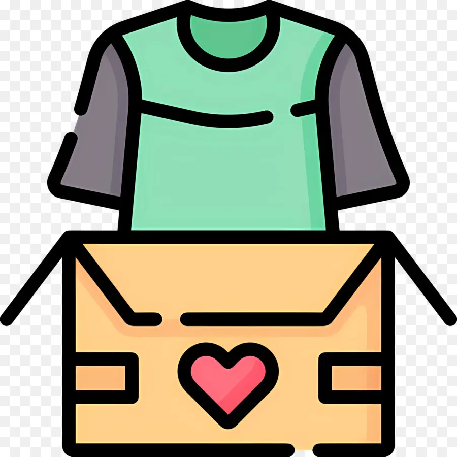 Boîte à Vêtements，T Shirt Dans Une Boîte PNG