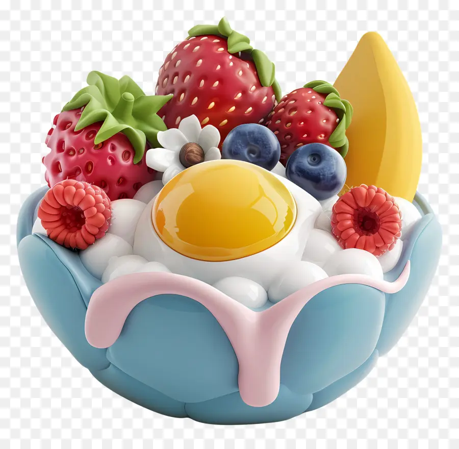 Bol De Petit Déjeuner，Bol De Fruits PNG