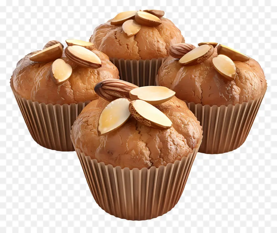 Muffins Aux Amandes，Cuit PNG