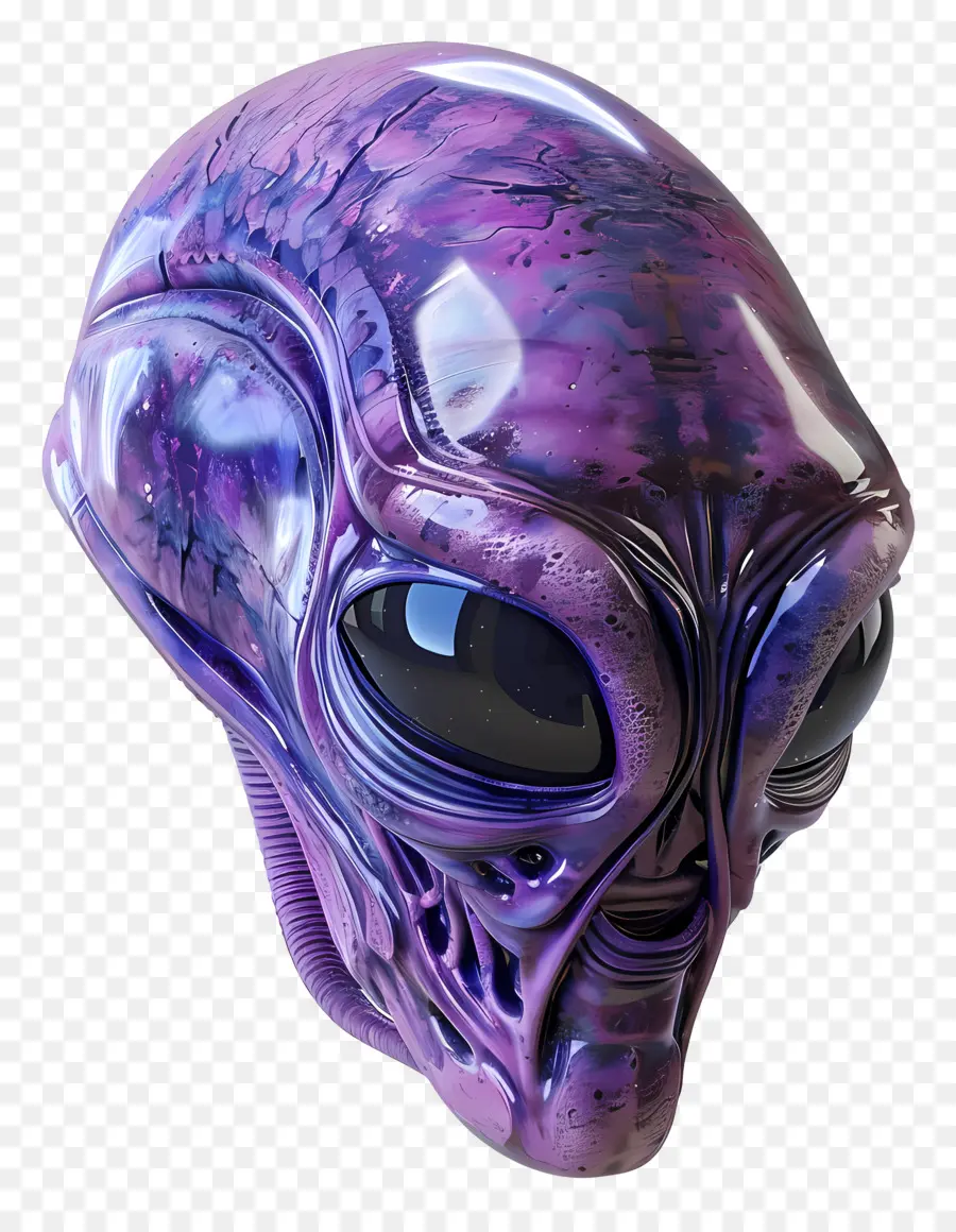 Tête D'extraterrestre，Violet PNG