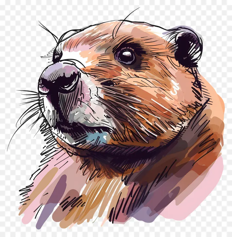 Visage De Castor，Marmotte PNG