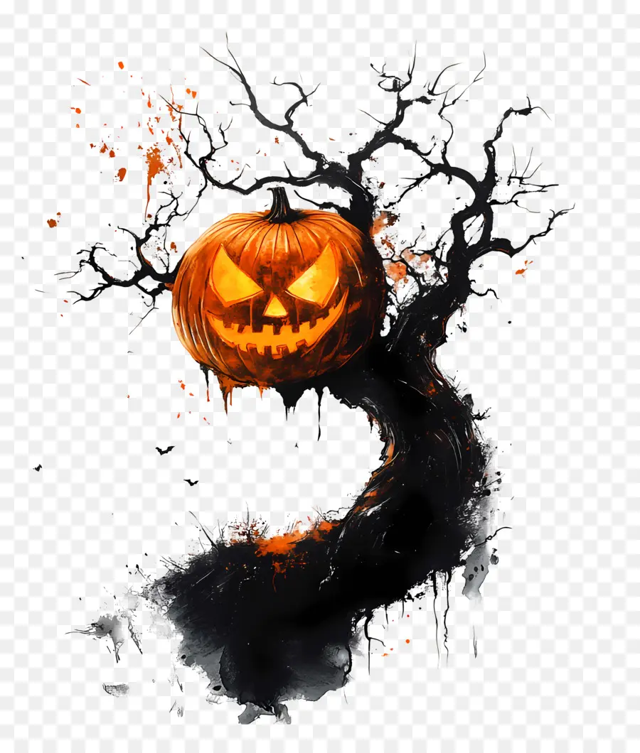 Samhain，Arbre à Citrouille PNG