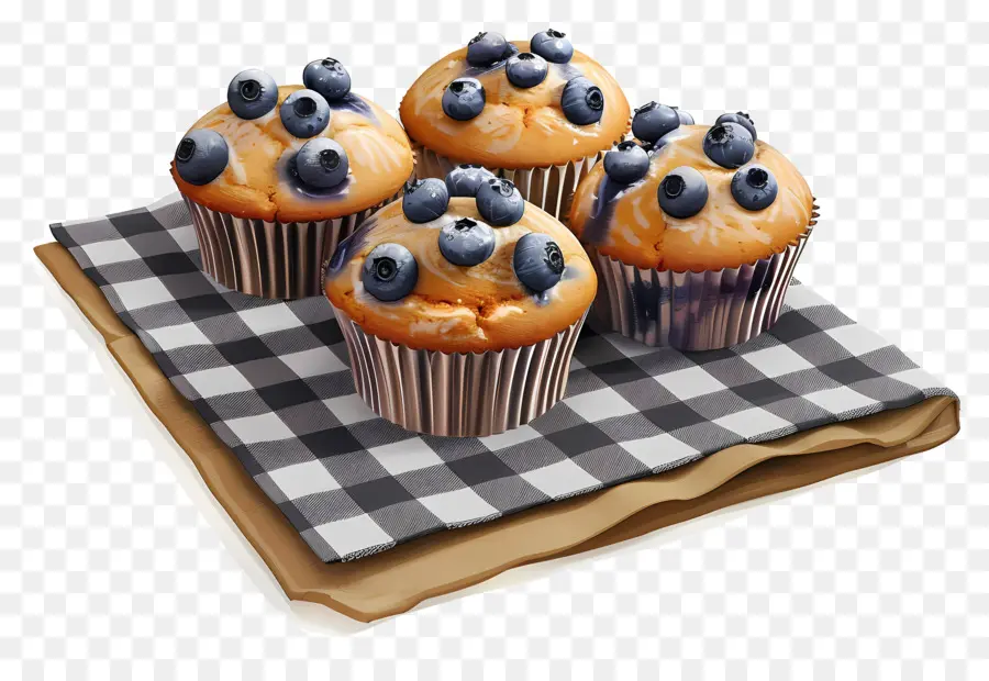 Muffins Aux Bleuets，Cuit PNG