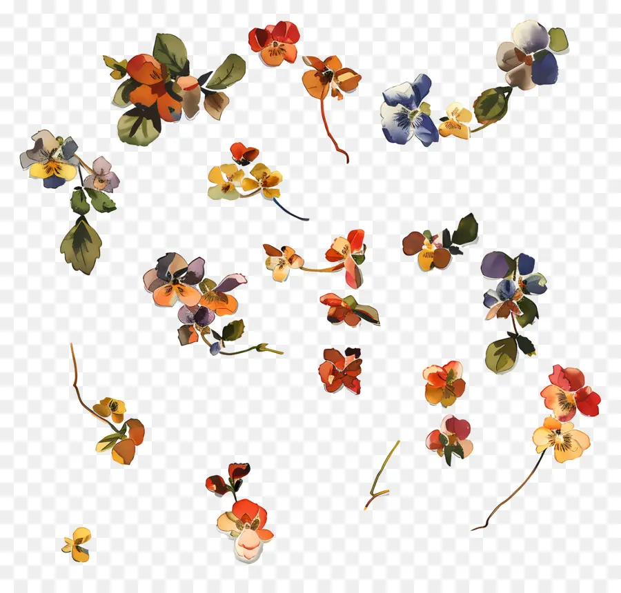 Petites Fleurs，Fleurs éparses PNG