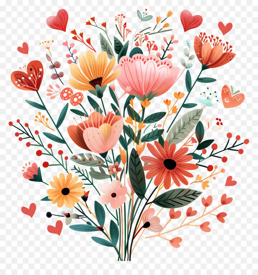 Bouquet De Fleurs，Fleurs PNG