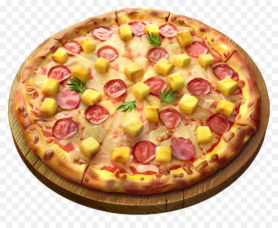 Pizza Hawaïenne，Pizza PNG