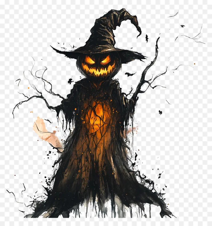 Samhain，Épouvantail D'halloween PNG