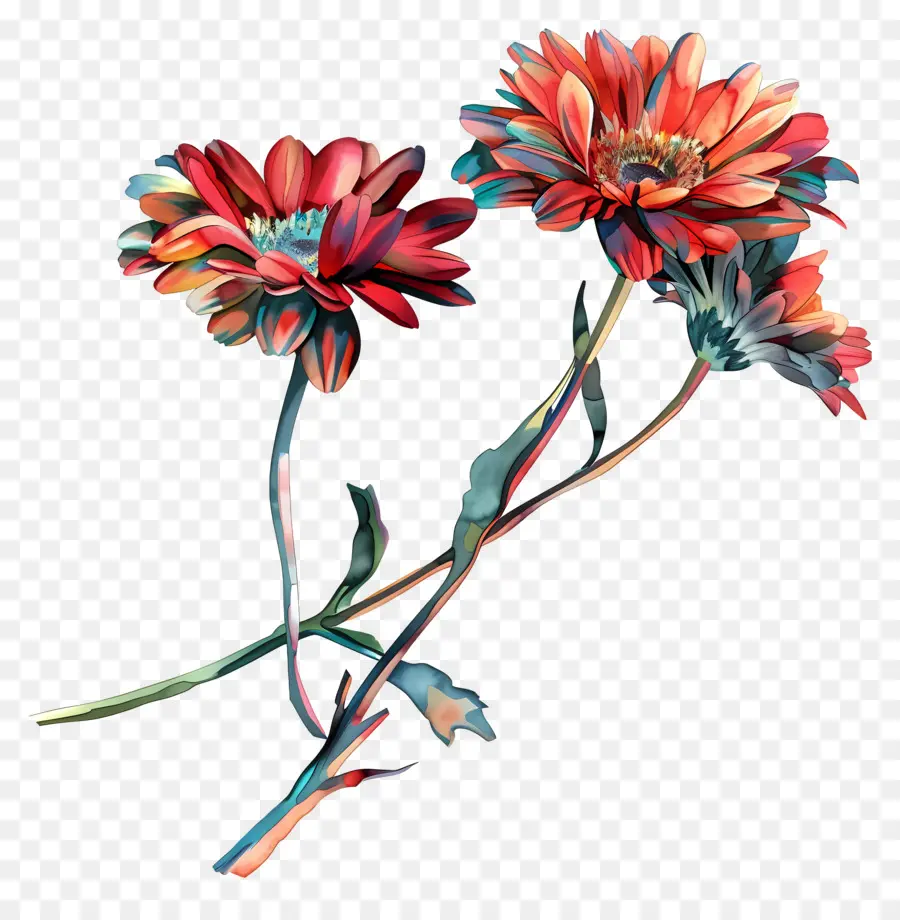 Fleurs De Gerberas，Fleurs PNG