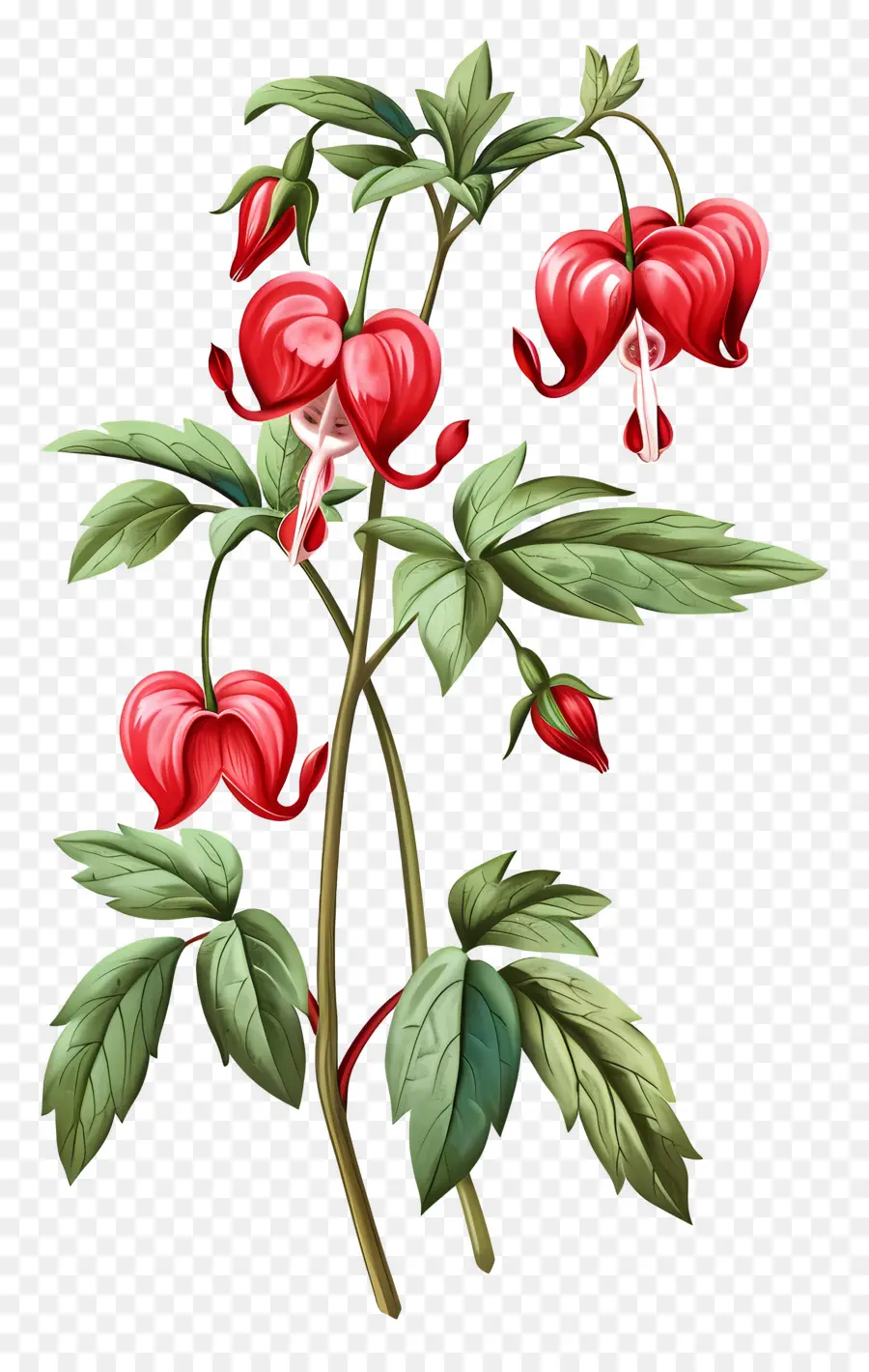 Fleurs De Coeur Saignant，Fleurs PNG