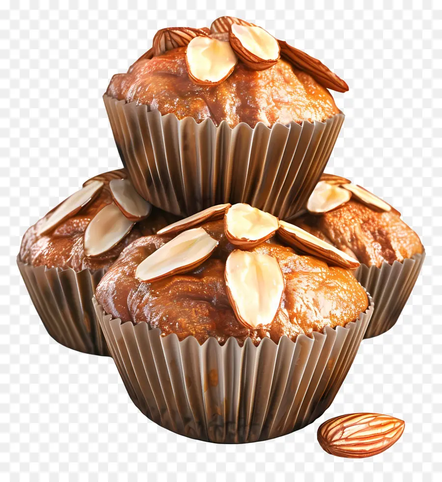 Muffins Aux Amandes，Cuit PNG