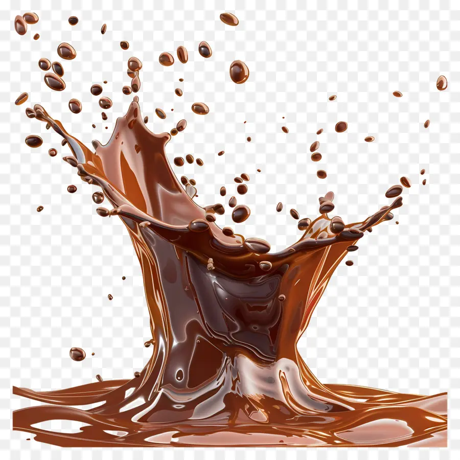 Éclaboussure De Chocolat，Vague PNG