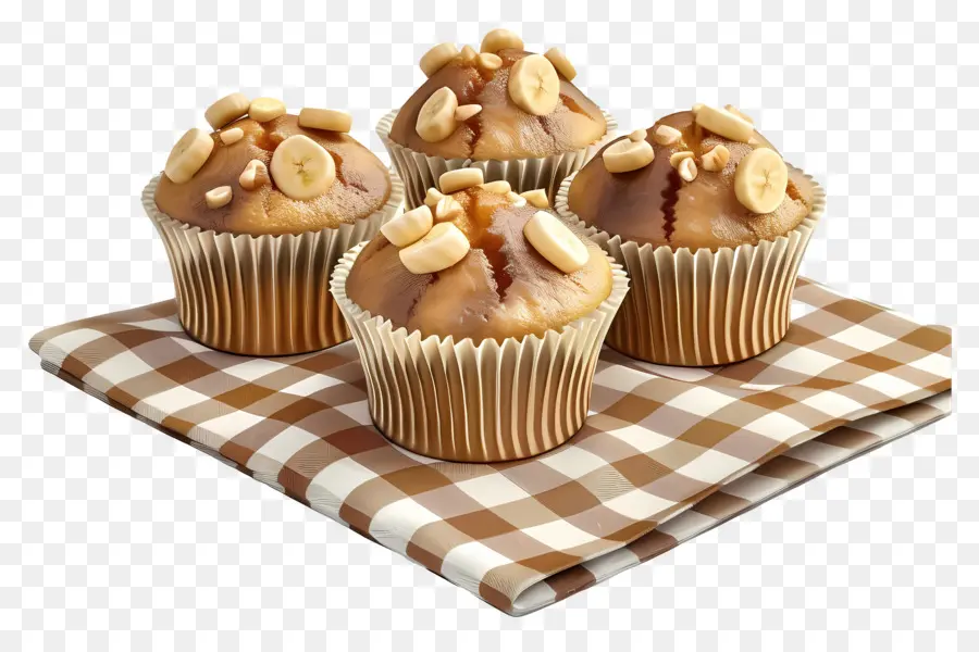 Muffins Aux Bananes Et Aux Noix，Muffins PNG