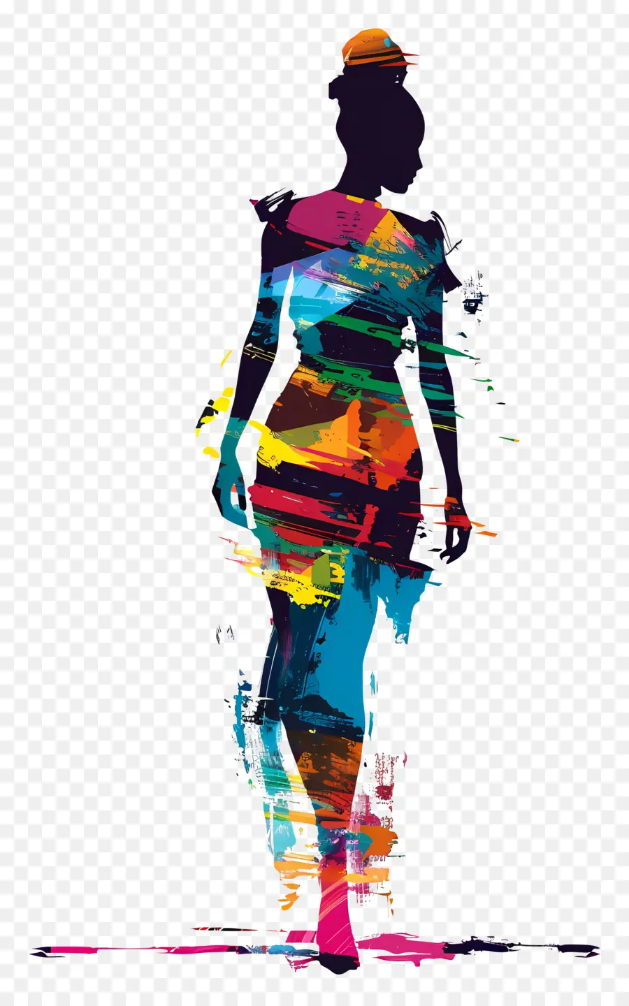 Silhouette De Mannequin，Silhouette Colorée PNG