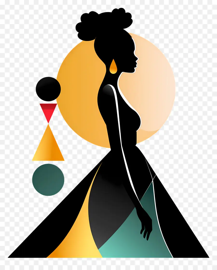 Silhouette De Femme élégante，Femme Silhouette PNG