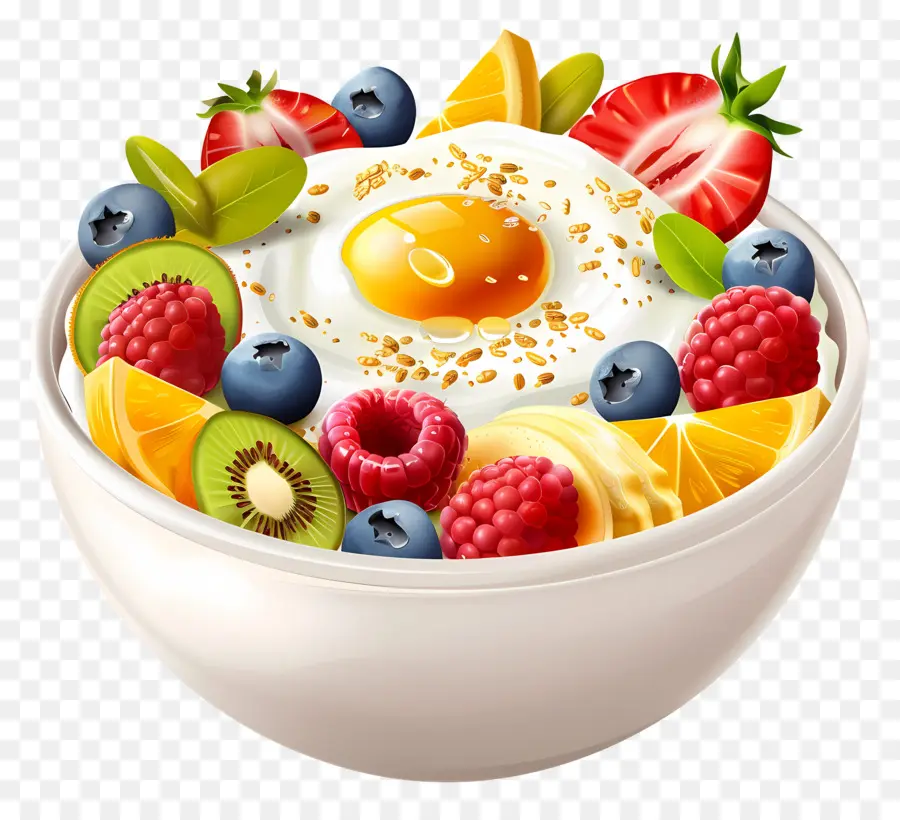 Bol De Petit Déjeuner，Bol De Fruits PNG