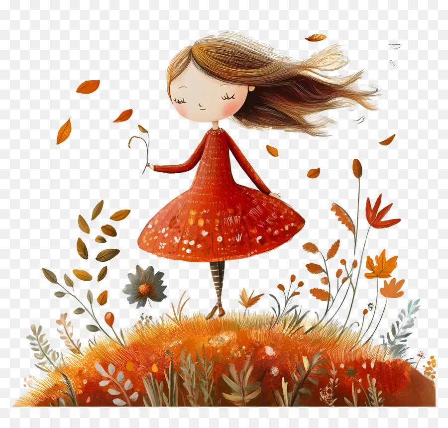 Fille D'automne，Fille PNG