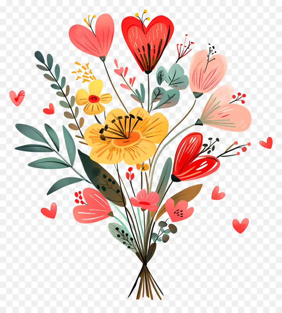 Bouquet De Fleurs，Fleurs PNG