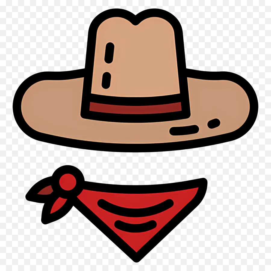 Chapeau De Cowboy，Chapeau De Cowboy Et Bandana PNG