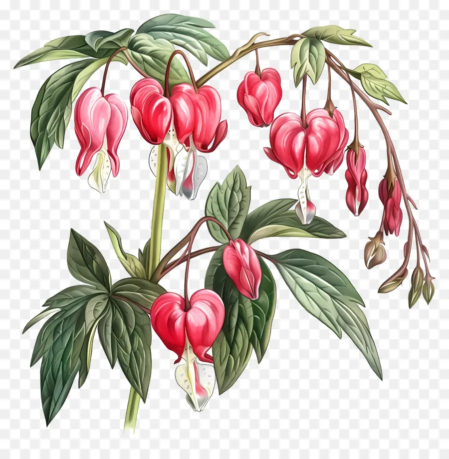 Fleurs De Coeur Saignant，Fleurs PNG