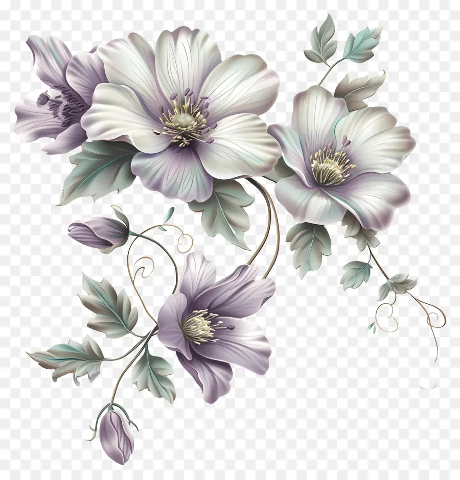 Fleurs Pastel，Fleurs PNG