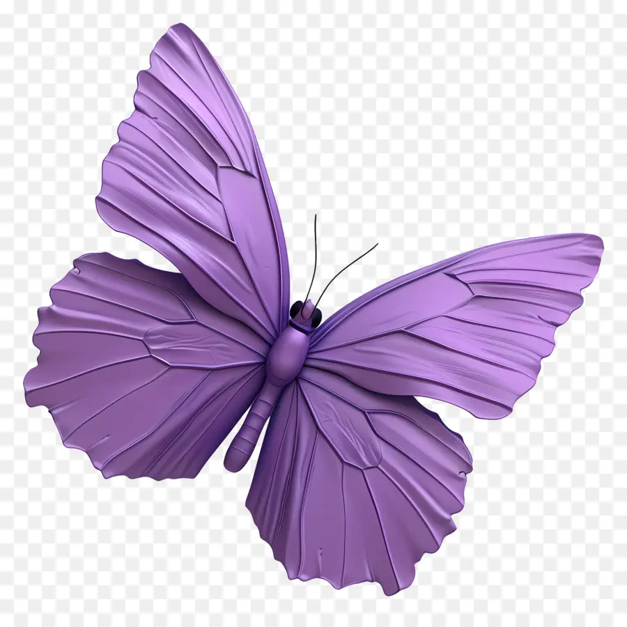 Papillon Violet，Ailes PNG