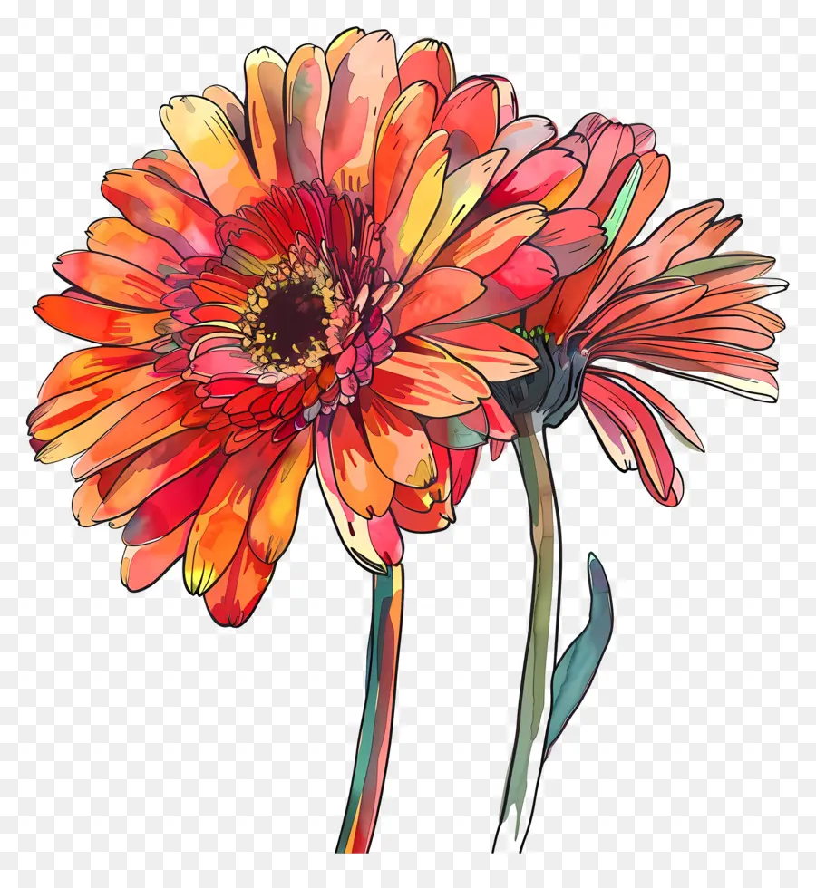 Fleurs De Gerberas，Fleur D'oranger PNG