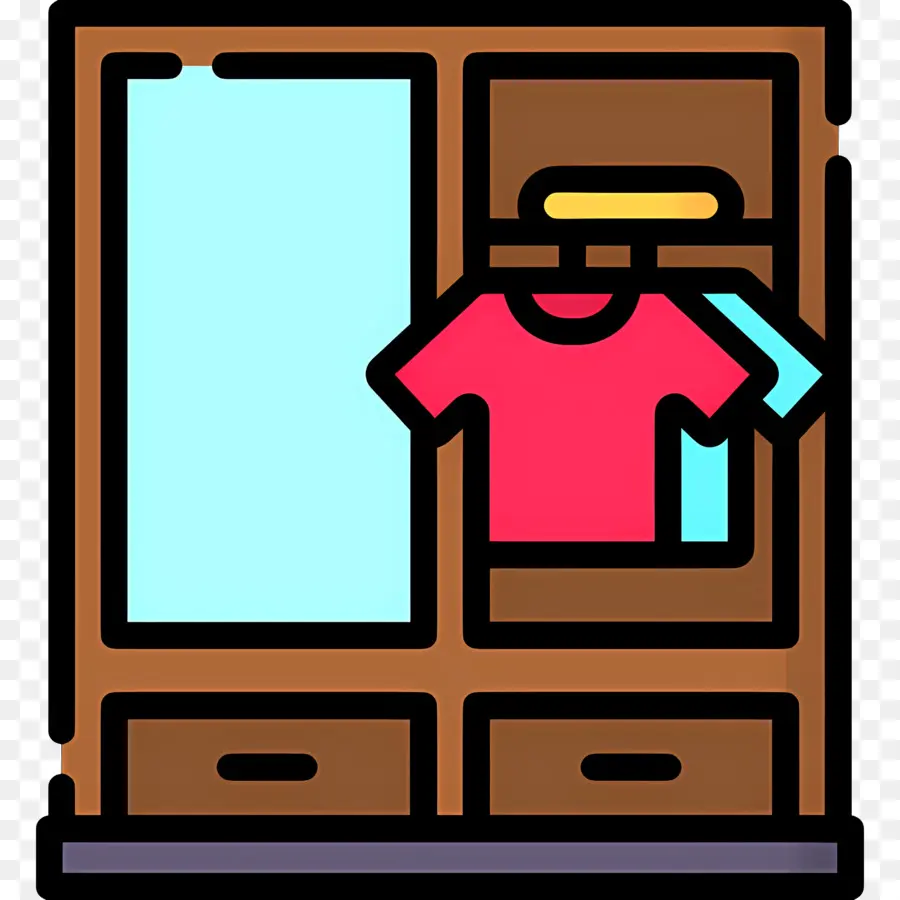 Rangement Des Vêtements，Armoire Avec Des Vêtements PNG