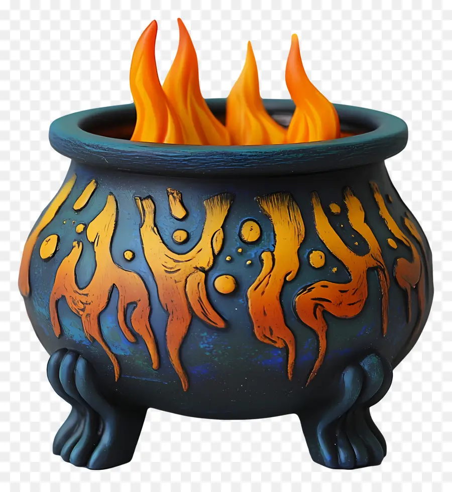 Samhain，Chaudron Avec Le Feu PNG