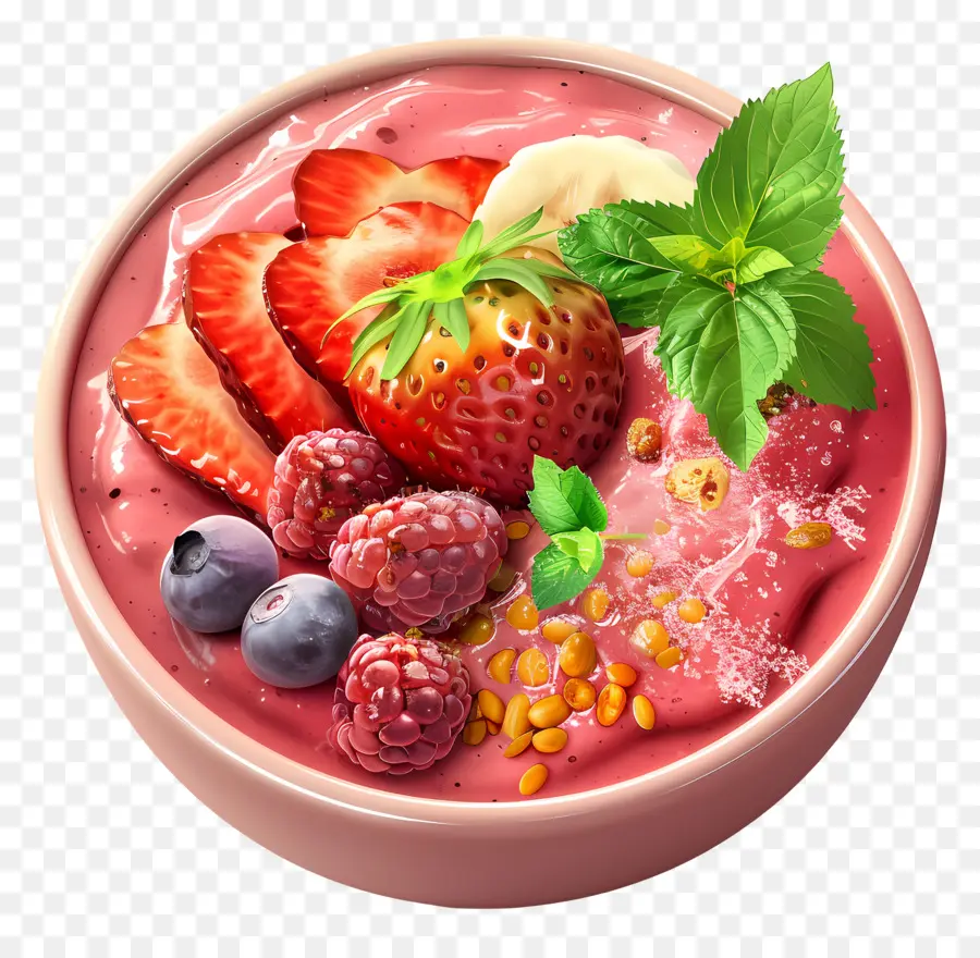 Bol à Smoothies，Bol De Fruits PNG