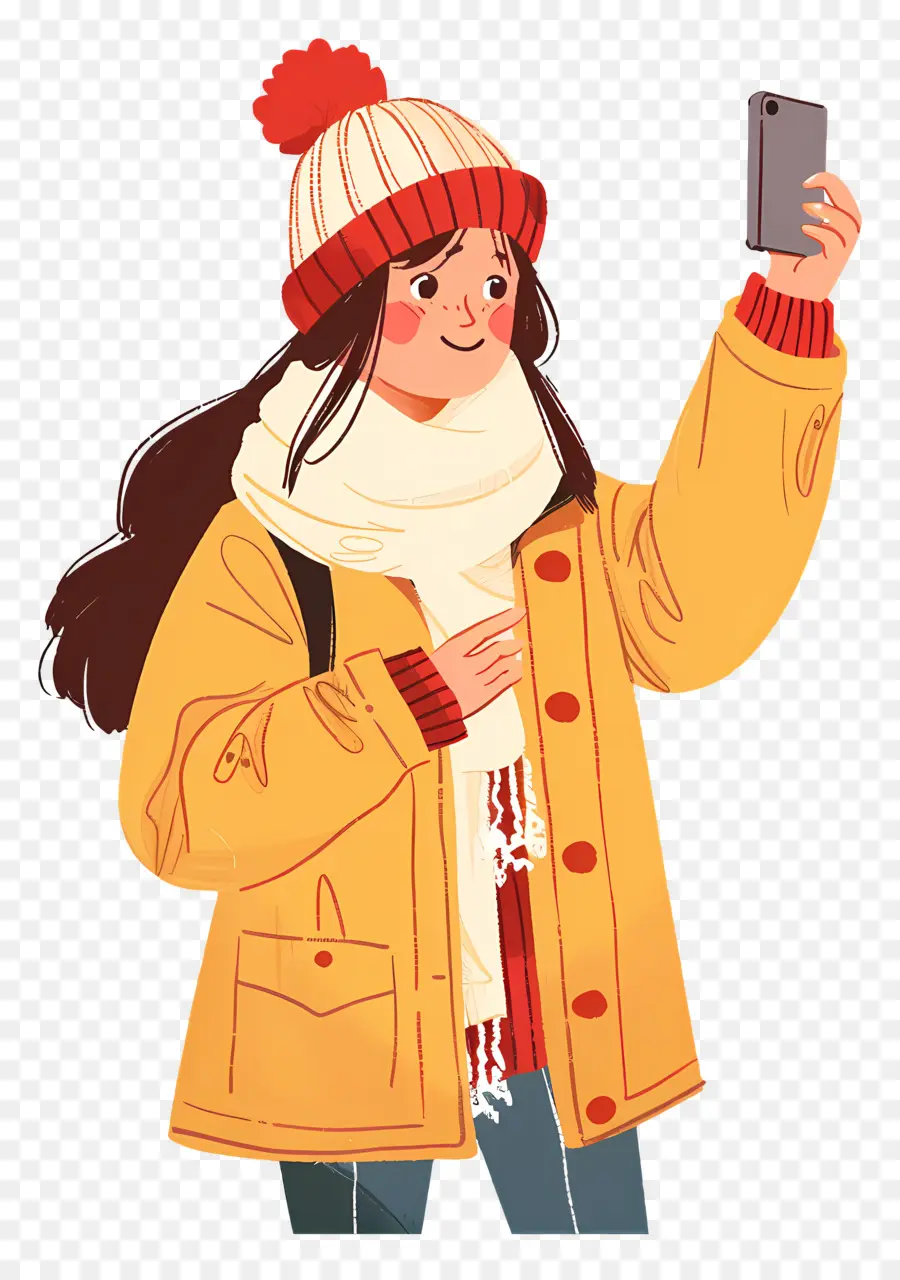 Femme Prenant Un Selfie，Fille PNG