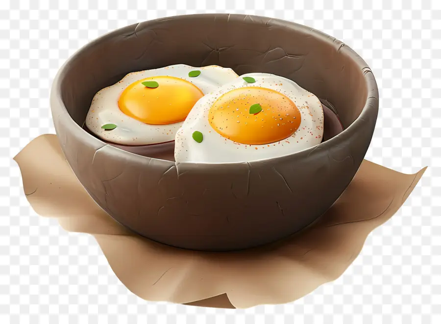 Bol De Petit Déjeuner，Oeufs Au Plat PNG