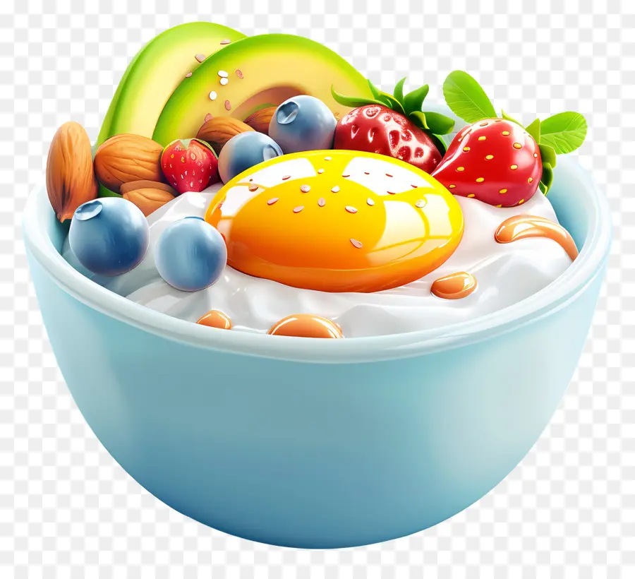 Bol De Petit Déjeuner，Bol De Fruits PNG