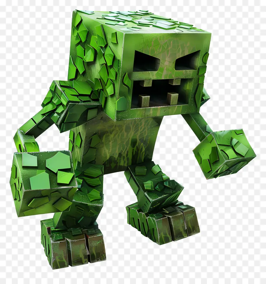 Minecraft Creeper，Monstre Vert PNG