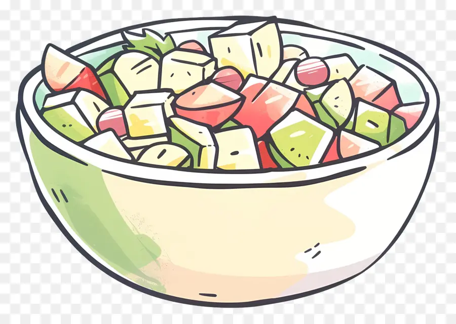 Salade Waldorf，Saladier PNG