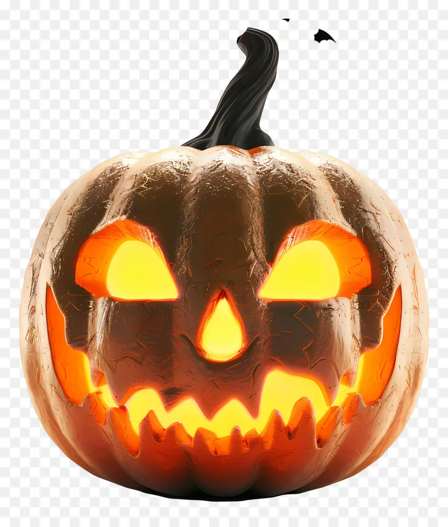 Citrouille D'halloween Lumineuse，Citrouille Effrayante PNG