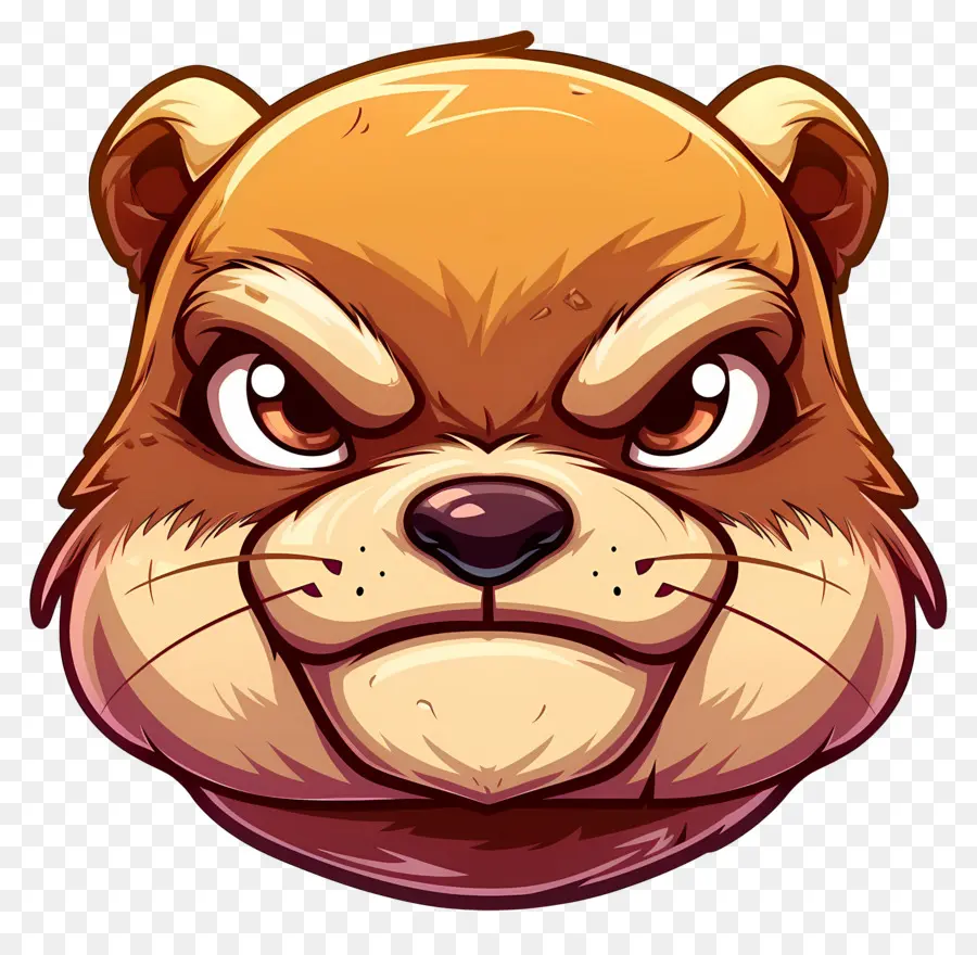 Visage De Castor，Loutre En Colère PNG