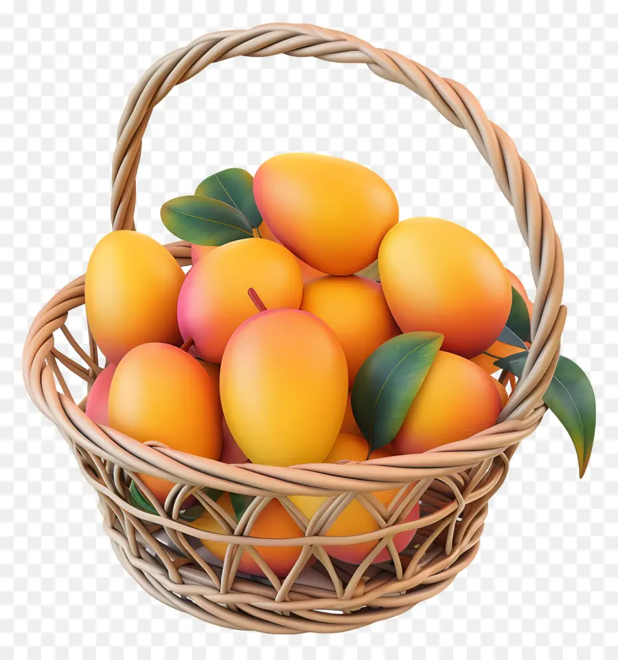 Mangue Dans Le Panier，Panier De Mangues PNG