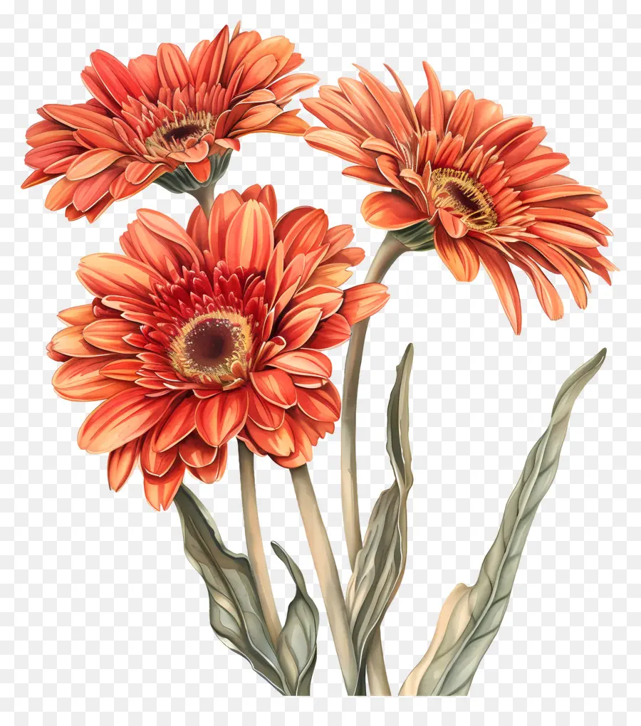 Fleurs De Gerberas，Fleurs PNG