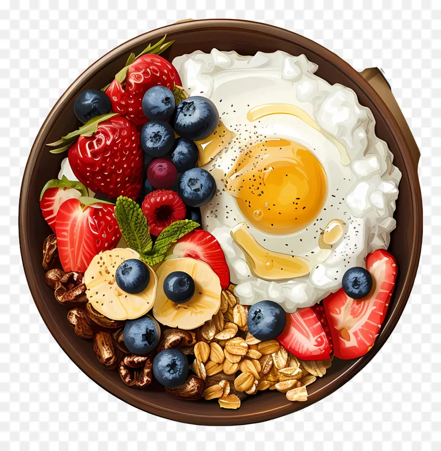 Bol De Petit Déjeuner，Fruit PNG