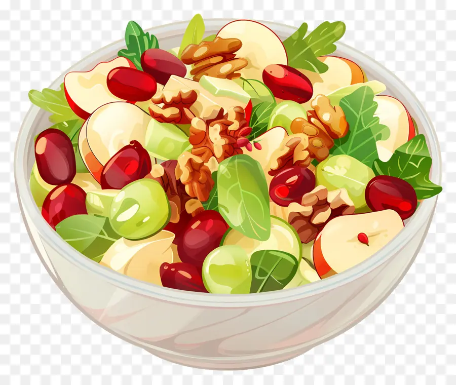 Salade Waldorf，Salade De Fruits Et Noix PNG