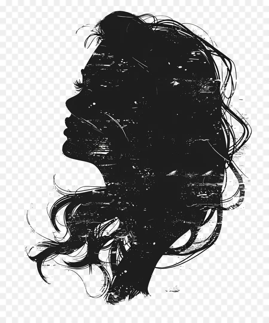 Silhouette De Femme De Beauté，Silhouette D'une Jeune Fille PNG