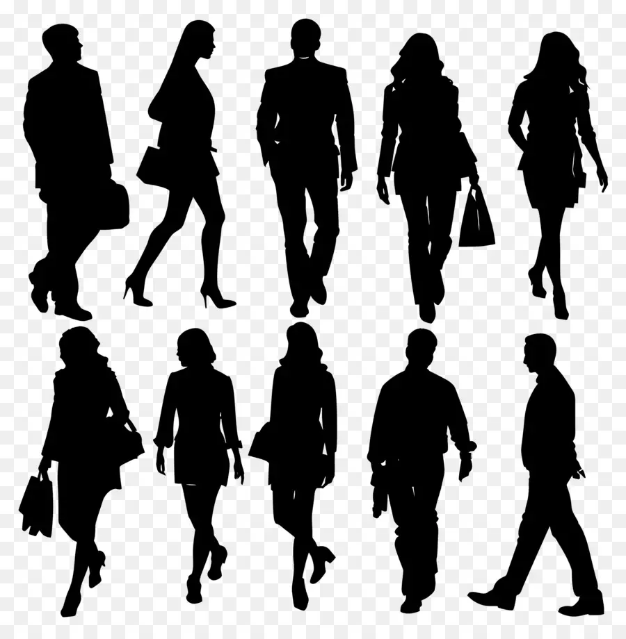 Personnes Silhouette，Silhouettes De Personnes PNG