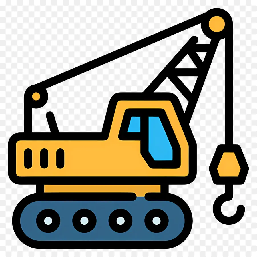 Dépanneuse，Grue Jaune PNG